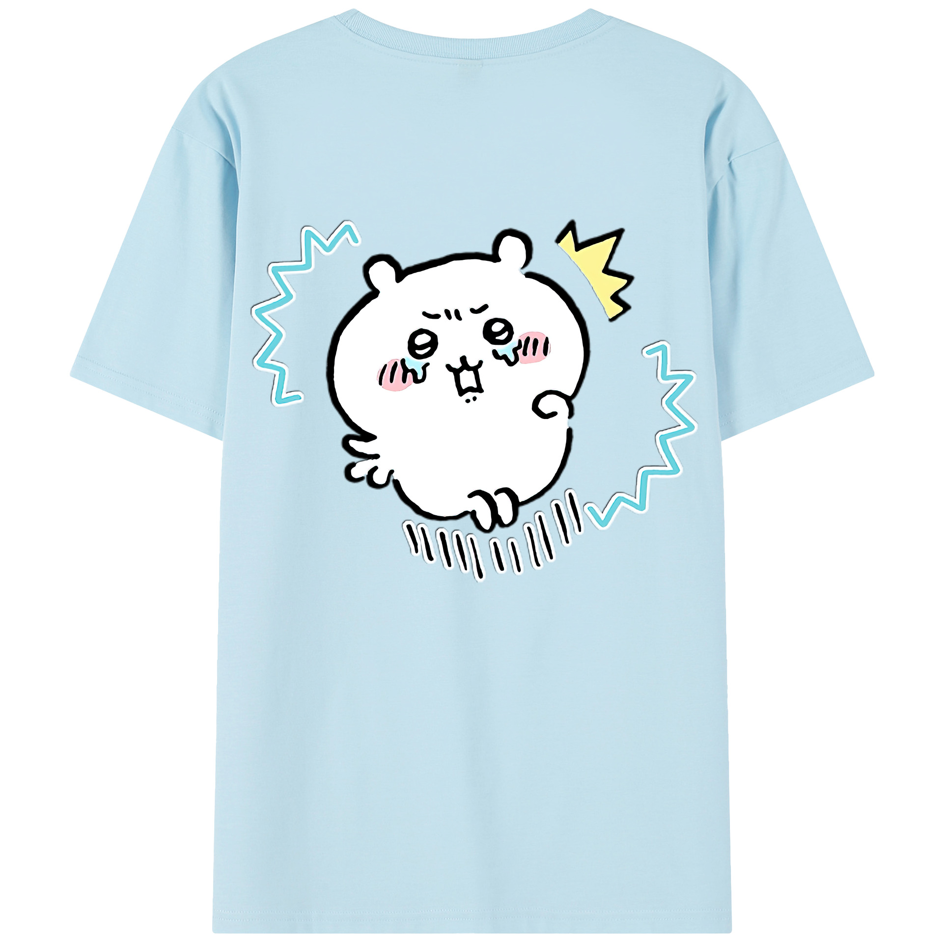 （画像用） ちいかわ ちいかわ Chii-kawa chiikawa 綿100％半袖Tシャツ（背面プリント）